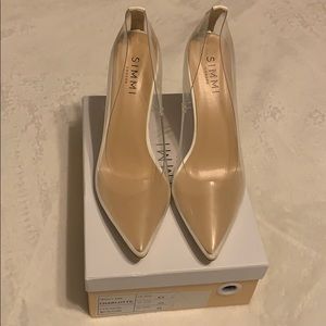 Simmi clear pointy heels